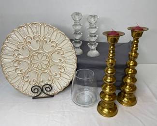 Candlesticks, Decorative Plate, and More
