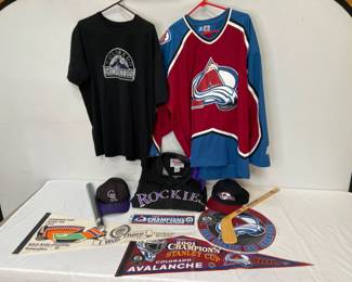  Colorado Avalanche & Colorado Rockies Memorabilia