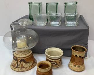 Glazed Pottery & Glass Votives
