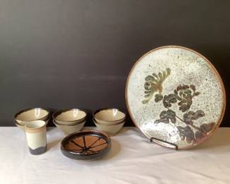Handmade Pottery Plates, Rice Bowls
