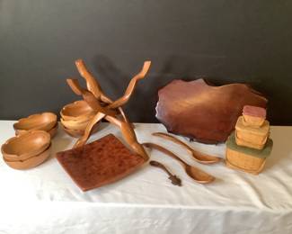  Cobra Stand and Wood Bowls
