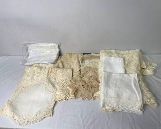 Vintage Crocheted Tablecloths, Doilies, Napkins and More