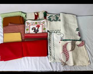 Cross Stitched, Textile, and Linen Tablecloths