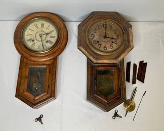 Antique Seikosha "Regulator", Tokri Donkamaki Wall Clocks
