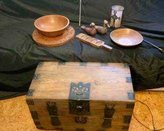 Wood Accent Table, Wood and Iron Decor
