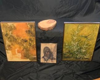 Pair of Original Batik Art Pieces