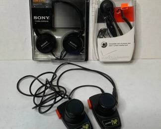 Atari 2600 Paddles, Sony Headphones, Verizon Headset