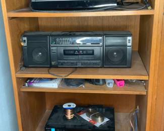 Sony Boombox, Toshiba DVD/VCR and Sony Digital Audio/Visual Control