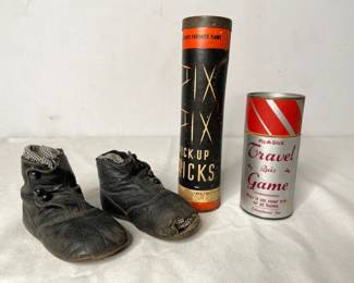 Vintage Pic-A-Stick, Victorian Edwardian Toddler Button Shoes