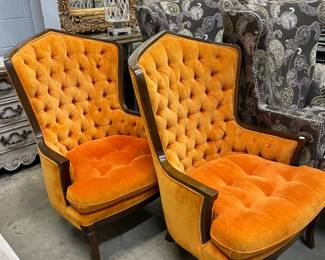 Vintage Orange Arm Chairs Orlando