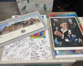 Signed Sinatra, Kool and the Gang, Beach Boys, Commodores, Eddie Money, Blake Shelton and more memorabilia. 