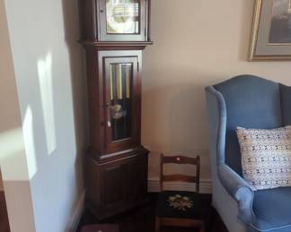 Grandfather clock with key