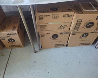Boxes of unopened maxi pads
