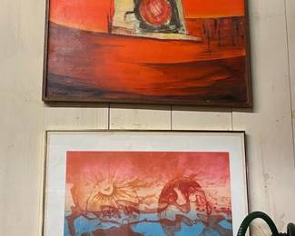 Top art original oil painting by Edith Brady a California artist