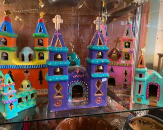 Mexican folk art churches