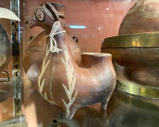 Bull pottery vessel, colonial Peru  19th c