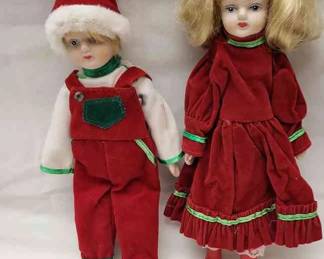 Bisque Christmas Dolls