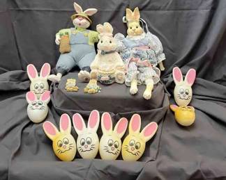 Bunnies, Bunny Brooches, Very Vintage Bunny Eggs