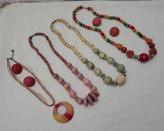 Colorful Pastel Wooden Jewelry