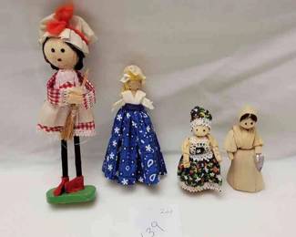 Corb Husk Wood Dolls