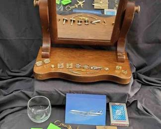 Piedmont Airline Items Cuff Links, Tie Clips  Tacks