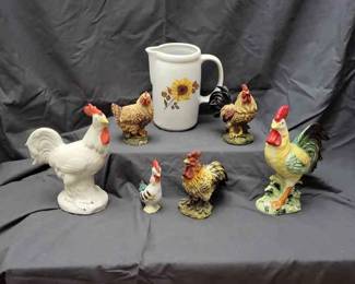 Roosters Sunflower Pitcher