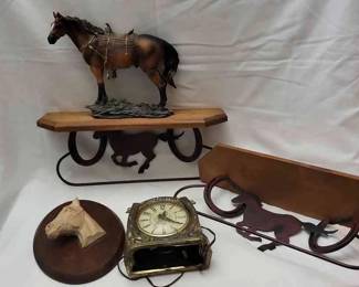 Western Decor, Shelves Vintage Clock