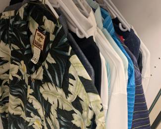 Tommy Bahama and golf name brand shirts