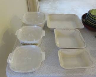 NUMEROUS SERVING PIECES