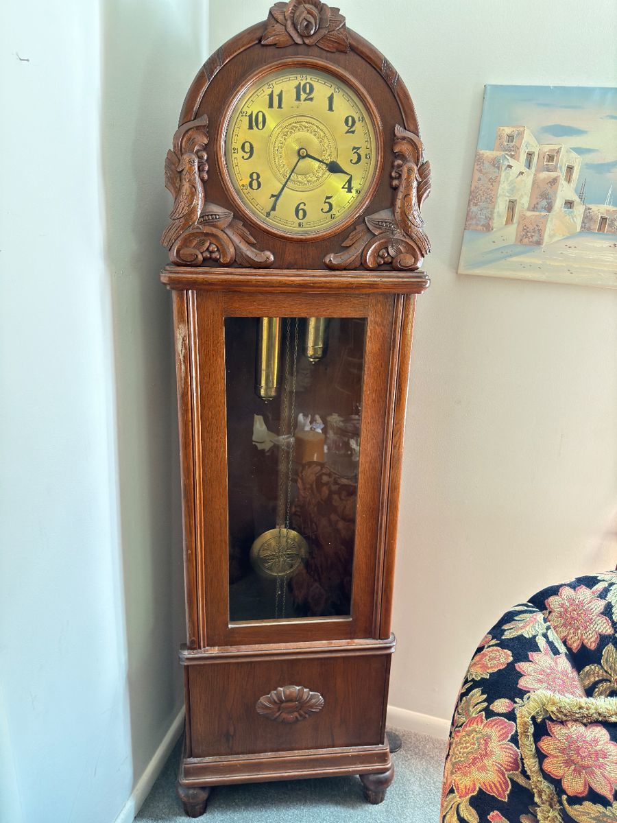 Antique German grandfather clock