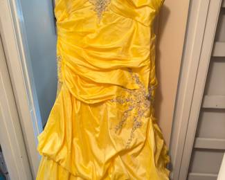 yellow prom dress