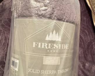 solid sherpa throw