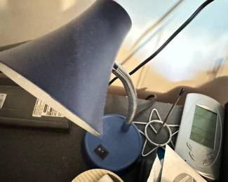 blue desk lamp