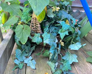 artificial plant and basket