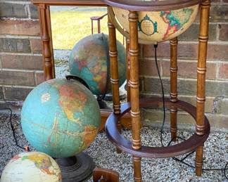 104 Vtg Replogle World Globes 4 