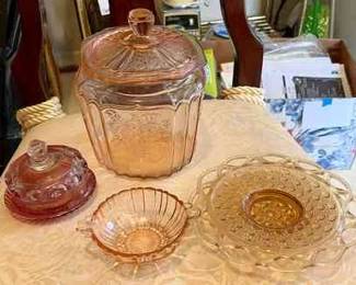 219 Depression Glass Cookie Jar