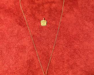 458 14k Gold Necklace  Pendant