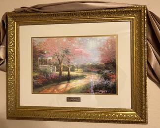 Morning dogwood by Thomas Kincaid. Also comes with a certificate of authenticity.