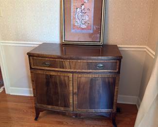 mahogany two door, one drawer buffet,server