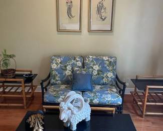 CALIFORNIA REPRODUCTION ASIAN BAMBOO FURNITURE BY FINKS REED