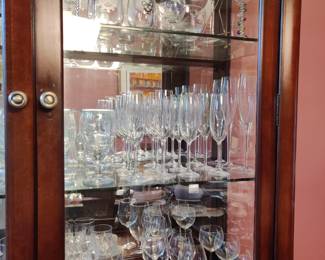 lots of crystal and bar ware
