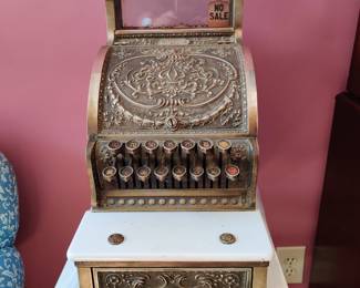 Beautiful Brass Cash Register with Marble till