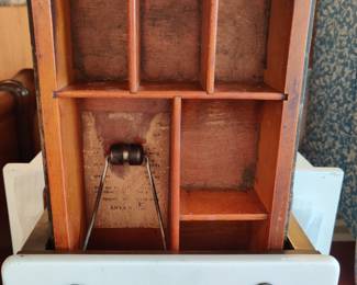 Inside of the vintage cash register