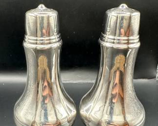 WM Rogers Silver salt and pepper shakers