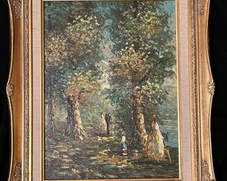 Victorian Oil Landscape signed Alexander
