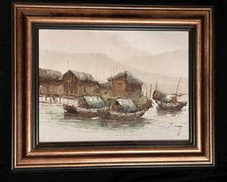 Boats in Harbor by Peter Wong