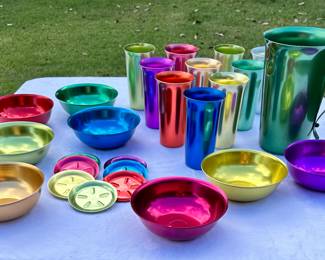 Color Craft Aluminum cups/pitcher/bowls/coasters