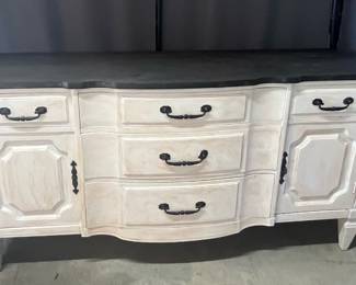 Distressed white buffet