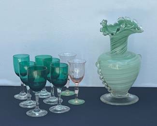 Uranium glass, Cordial glasses