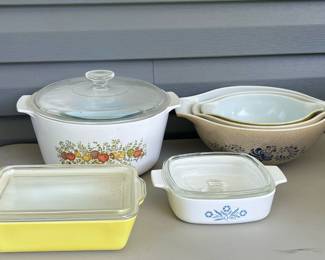 Pyrex and corning ware